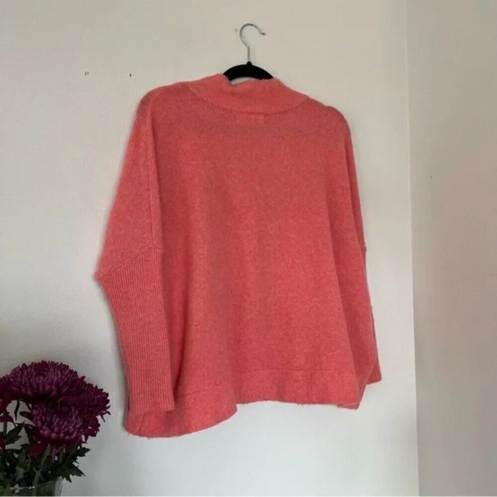 Anthropologie Coral Pink Cozy V-Neck Sweater - Picture 10 of 10